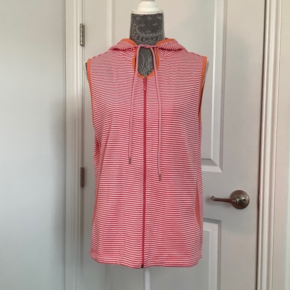 Pacer Two Tone Hooded Full Zip Up Vest Jacket Size: PL - Picture 3 of 11